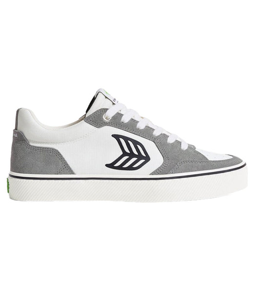VALLELY PRO Off-White Cordura Charcoal Grey Suede Black Logo Sneaker