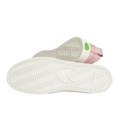 SLIP-ON Rose Canvas Ivory Logo Sneaker