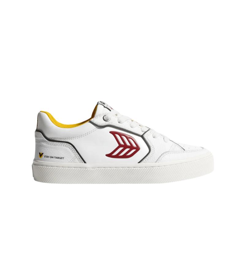STAR WARS VALLELY White Leather Fighter Pilot Red Logo Sneaker