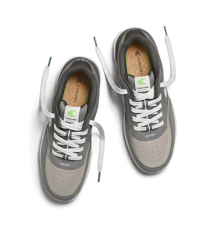UBA PRO Charcoal Grey Suede and Mesh Ice Logo Sneaker