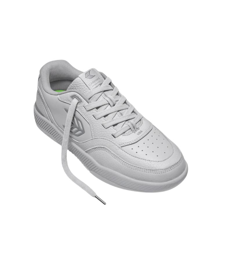UBA Onyx Grey Leather Steel Grey Logo Sneaker