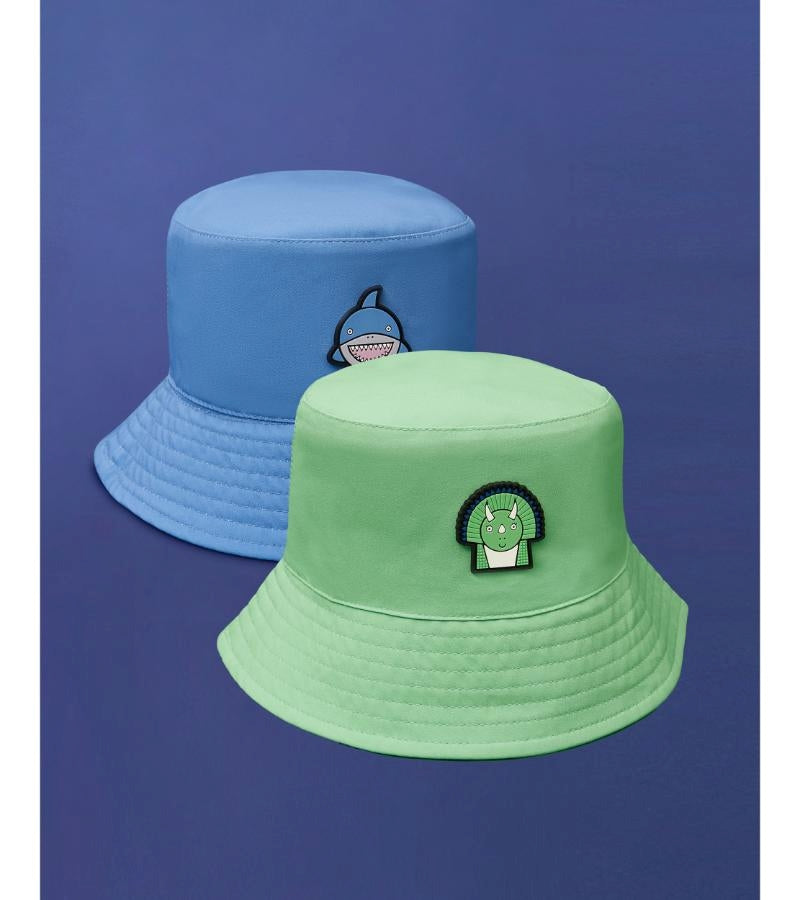 Dinosaur/Shark - Kids Reversible Bucket Hat