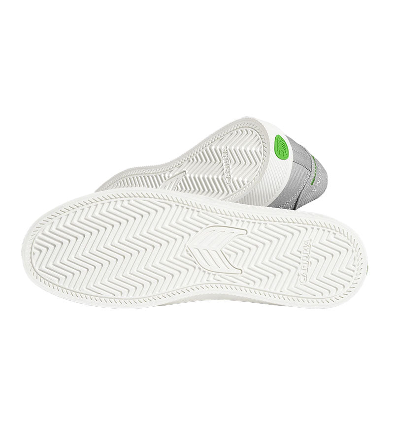 NAIOCA Light Grey Canvas Off-White Logo Sneaker
