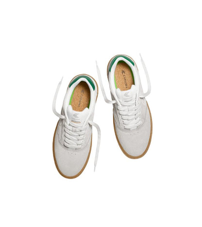 NAIOCA Gum Smoke White Suede Off-White Logo Green Sneaker