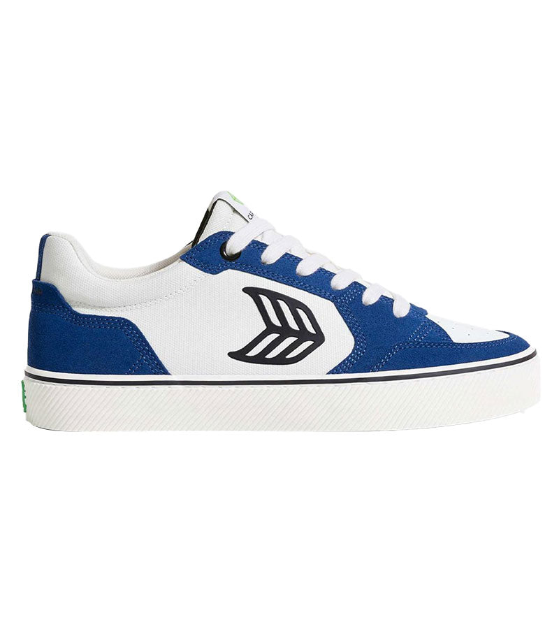 VALLELY PRO Off-White Cordura Mystery Blue Suede Black Logo Sneaker