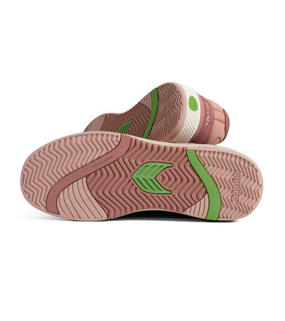 UBA Withered Rose Suede Ivory Logo Sneaker