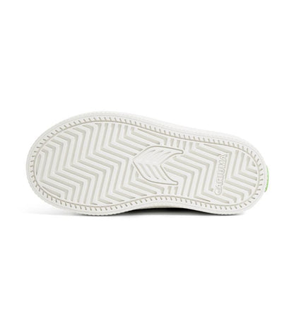 SALVAS White Premium Leather Rose Logo Sneaker Kids