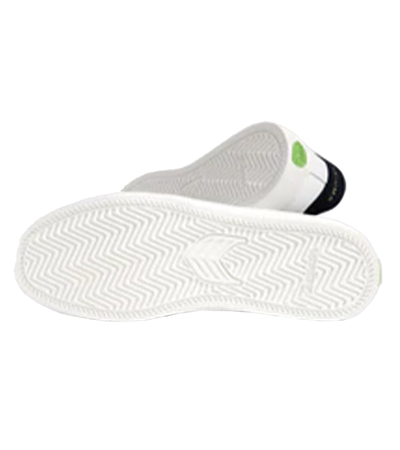 SALVAS White Leather Leopard Print Suede Black Logo Sneaker