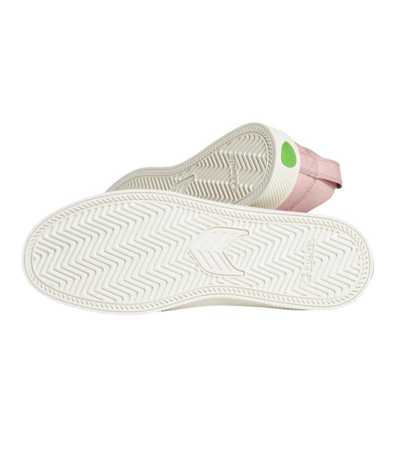 SLIP-ON Rose Canvas Ivory Logo Sneaker